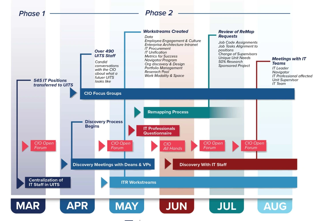 IT Restructure Timeline